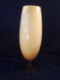 Vintage Milky Yellow Art Glass Vase