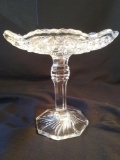 Midcentury Pressed Glass Pedestal Bon