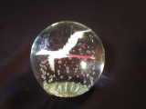 Gentile Glass Controlled Bubble Flying Goose Paperweight