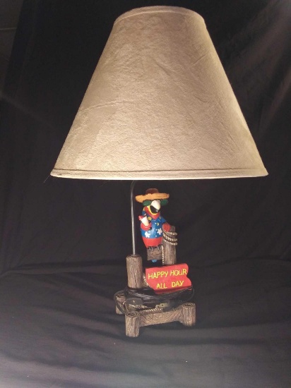 Happy Hour All Day Caribbean Parrot Lamp