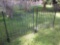 Pair of Black, Iron Fencing Panels, with grounding stakes
