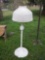 Cute! 5 Ft Tall Chic White Wicker Lamp with Wicker Shade