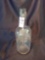 Vintage Old Quaker Embossed Whiskey Bottle, Clear Glass, One Quart