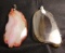 (1) Lovely Pink Geode Pendant (1) Iridescent Beige Geode Pendant