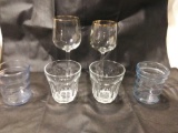 3 Pairs of Couples Glasses Including Vintage Pasabahce PALAKS, set of 2 Tumblers