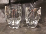 Pair of Signed Bormioli Rocco Low Ball Wide Glasses
