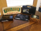 5 Pc Man Lot: cigar boxes, pistol case, NRA mouse pad