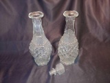 (2) Vintage Anchor Hocking Wexford Decanters