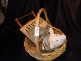 Basket of whimsical country decor