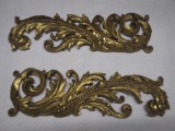 House Parts INC, Pair of Gilded Pediment Wall Mounts