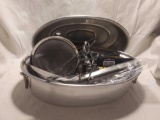 Lot of Awesome heavy duty, mostly stainless kitchen tools in Mirro Roasting Pan