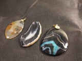 (3) Awesome Geodes, 2 Pendants