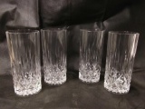 (4) Absolutely Stunning Tall Crystal Tumblers