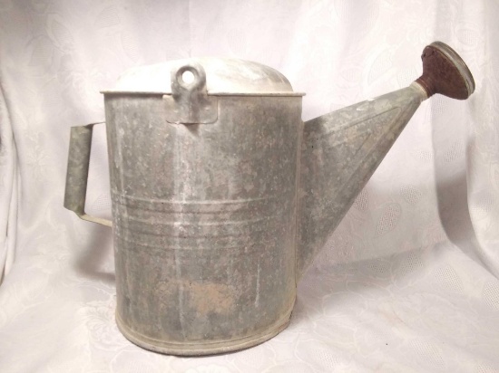 Antique Extra Large Galvanized Watering Can
