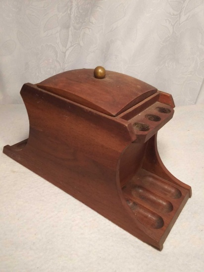 Very Old Wooden 6 Pipe Holder Humidifier