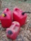 (3) Red Gas Cans