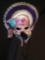 Custom Handmade Mardi Gras Mask, Purple, Pink, Aqua