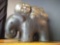 Large Ceramic Buddha Riding Baby Elephant Sculpture