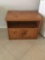 Brown wooden tv cabinet with storage