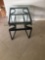 Elegant glass top and metal base coffee table