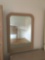 Modern style light wood framed wall mirror