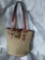 Genuine Dooney and Bourke Red Leather Strap Handbag with Pink Lining