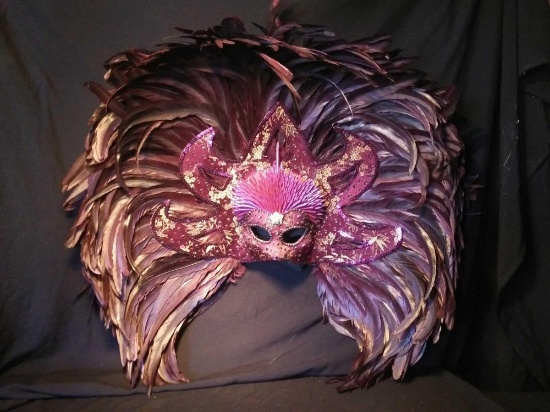 Custom Handmade Mardi Gras Mask, by N.O. Madness Masks "Spotted Garden"