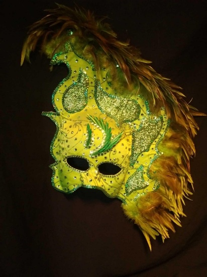 Custom Handmade Mardi Gras Mask, by N.O. Madness Masks "My Sweetie Sour Pie"