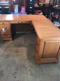 Awesome Winners Only two section L shaped office desk