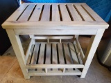 Short Light-weight Wooden Bench