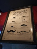 The gentleman's mustache guide hanging wall art