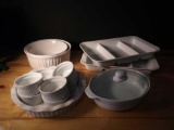 Awesome Pure White Corning Ware and Other Brand Kitchen Dishes