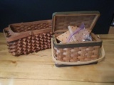 2 Unique Vintage Woven Baskets