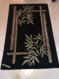 Beautiful bamboo design wool rug from India