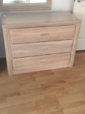Light wooden 3 drawer dresser