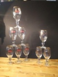 Stella Artois Draft Glasses: 6 of 1 Style and 3 of Another