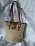 Genuine Dooney and Bourke Red Leather Strap Handbag with Pink Lining