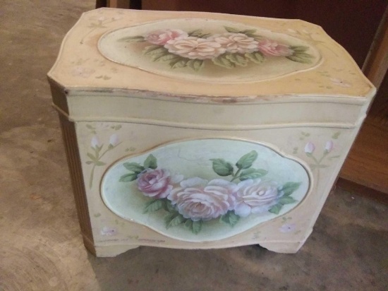 Large Floral Lidded Box, Classical/Victorian Design.