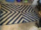 Nice 5x7 Blue Chevron Pattern Indoor Outdoor Rug