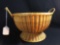 Cute Vintage Double Handled Woven Acorn Basket