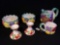 (6) Fitz and Floyd Fruit Ceramic Including Pitcher and (2) 26 oz Bowls