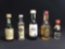 (5) OLD Assorted Glass MINI Liquor Bottles, some with contents. CAN NOT BE SHIPPED