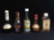 (5) OLD Assorted Glass MINI Liquor Bottles, some with contents. CAN NOT BE SHIPPED