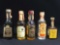 (5) OLD Assorted Glass MINI Liquor Bottles, some with contents. CAN NOT BE SHIPPED