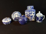 East Asian Blue and White Style Porcelain/ Ceramic