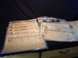 (11) Clear Sleeved Bundle/Sheets of 1930s and 1940s Newspapers and Time Magazines