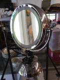 Tall Jilbere Flip-Slide Lighted Magnifying Vanitt Mirror