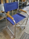Vintage Blue Canvas Fold-up Canvas Camping Chair