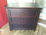 Solid Nice 3 drawer, espresso wood dresser