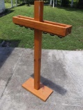 Handmade Wooden Cross Uniform Stand/Caddy